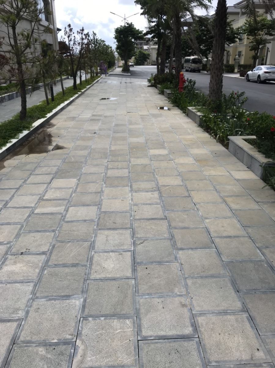 Đá lát vỉa hè xanh đen Thanh Hoá